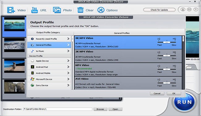 تبدیل فرمت فیلم / WinX-Video-Converter-Deluxe-Dashboard