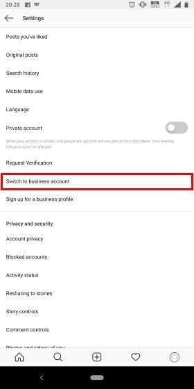 ترفند اینستاگرام / پروفایل تجاری