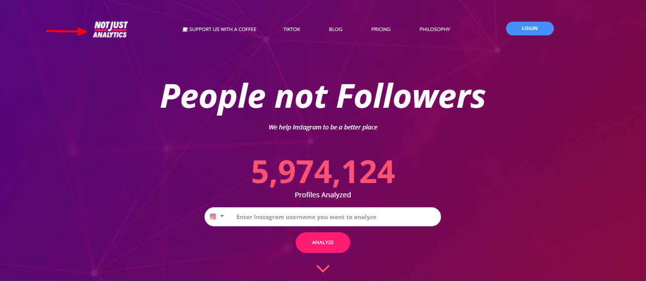 سایتnotjustanalytics.com آنالیز پیج اینستاگرام