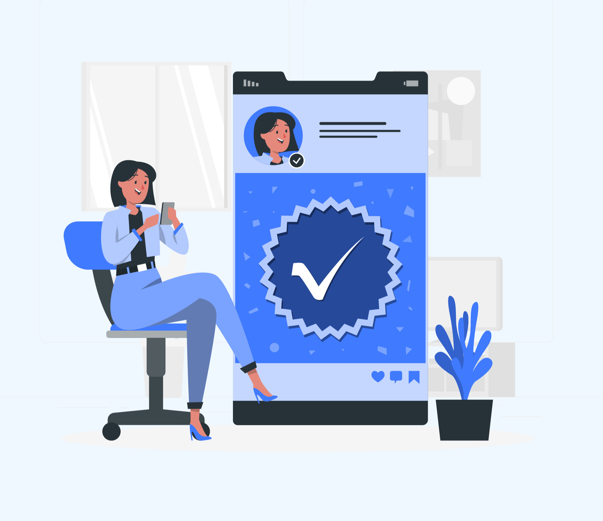 تیک آبی اینستاگرام